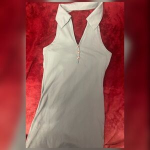 Turquoise Collared Halter Bodycon Mini Dress Size Small